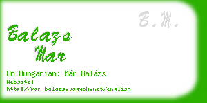 balazs mar business card